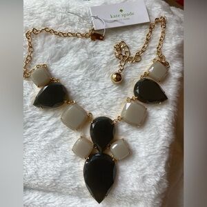 Kate Spade‎ Branton Square Gray & Taupe Statement Necklace New
